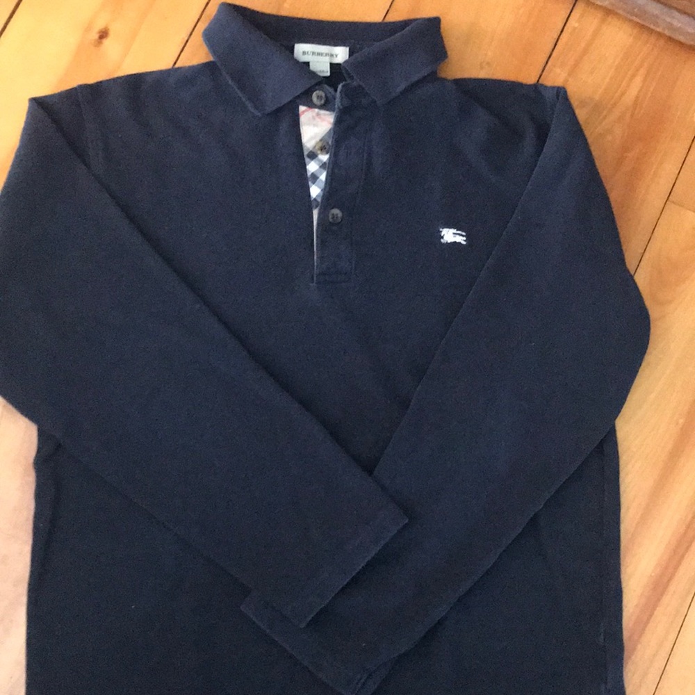 Long sleeve polo-Burberry